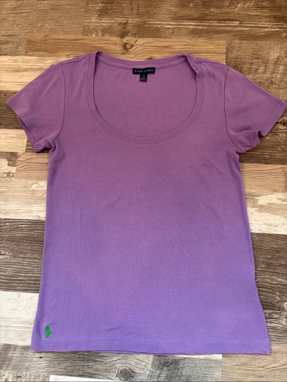 Ralph Lauren Women’s Purple Scoop Neck Short Sleeve Tee